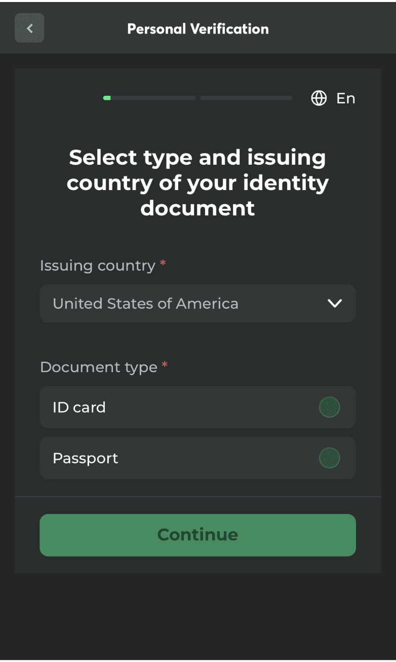 Complete full KYC verification