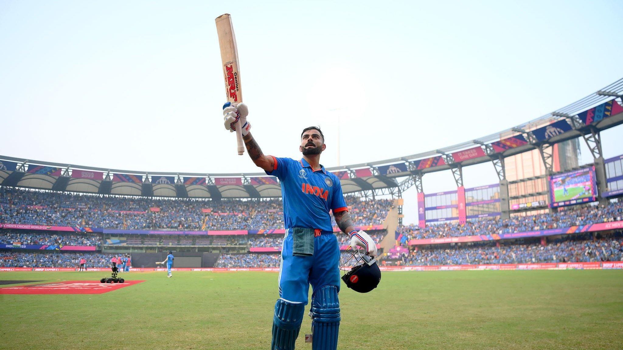 Virat Kohli Celebration in 2023 World Cup.jpeg